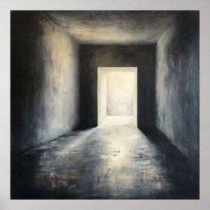 Faith Light in the Darkness Inspirational Quote Poster