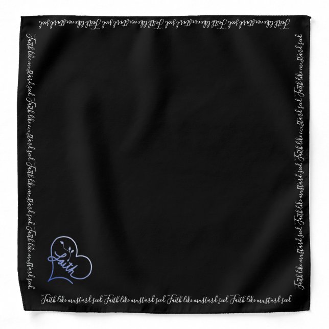 Faith like mustard seed with heart bandana (Front)