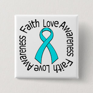 Faith Love Awareness Addiction Recovery Pinback Button