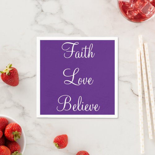 Faith Love Believe Paper Napkins