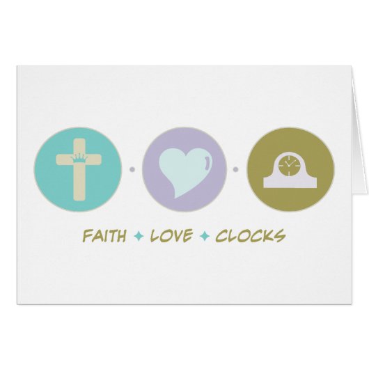 Faith Love Clocks Cards (Front Horizontal)