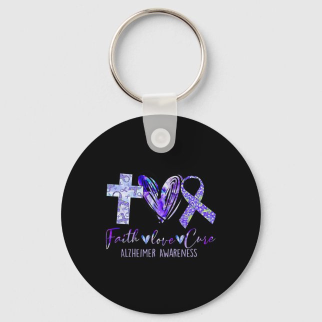Faith Love Cure Heimerheimer  Keychain (Front)