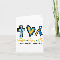 Faith Love Down Syndrome Awareness Christian Men W Card