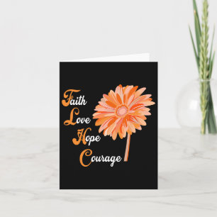 Faith Love Hope Courage Aml Leukemia Awareness Card