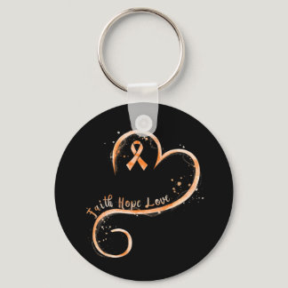 Faith Love Hope Courage  Aml Leukemia Awareness  Keychain