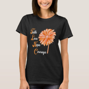 Faith Love Hope Courage _ Aml Leukemia Awareness T-Shirt