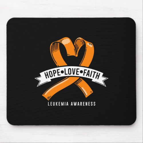 Faith Love Leukemia Blood Cancer Awareness Chemoth Mouse Pad