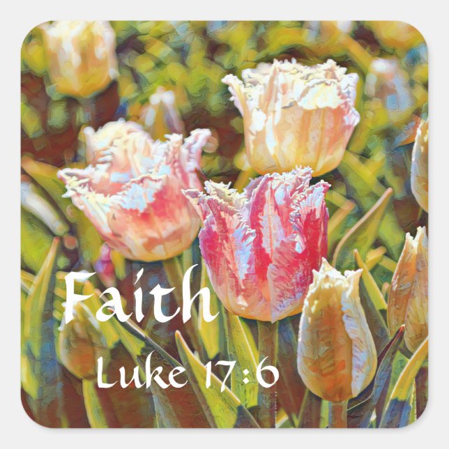 Faith Luke Tulip Sticker (Front)