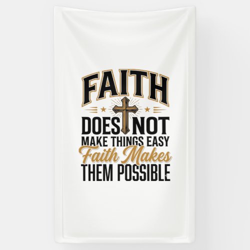 Faith Makes Them Possible Christian Typography Des Banner