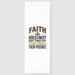 Faith Makes Them Possible Christian Typography Des Bookmarks