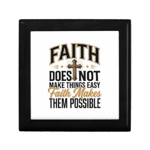 Faith Makes Them Possible Christian Typography Des Gift Box