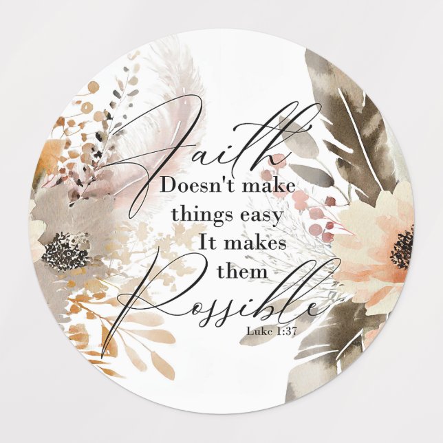 Faith Makes Things Possible Stickers (Design 1)