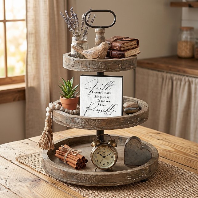 Faith makes things possible wooden box sign (Creator Uploaded)