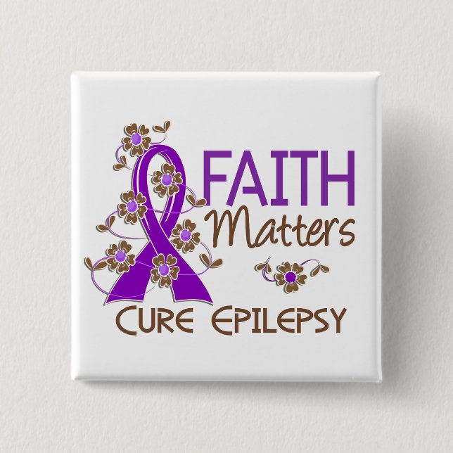 Faith Matters 3 Epilepsy Pinback Button (Front)