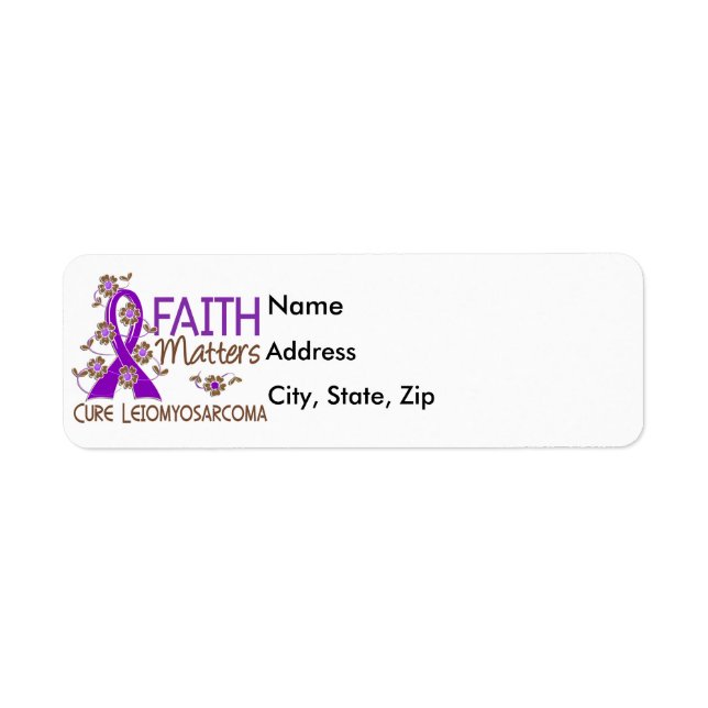 Faith Matters 3 Leiomyosarcoma Label (Front)
