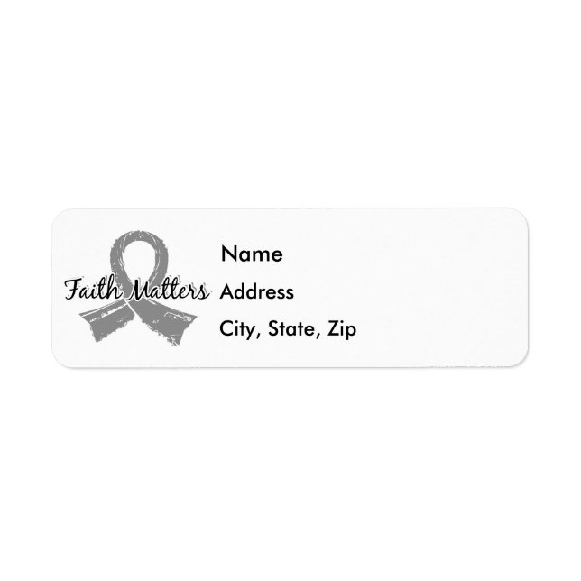 Faith Matters 5 Brain Tumor Label (Front)