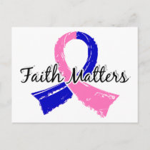 Faith Matters 5 Male Breast Cancer Postcard