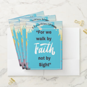 Faith Message - 2 Corinthians 5:7 - Pocket Folders