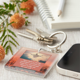 Faith Message - Bible Verse - Hebrews 11-1 Acrylic Keychain