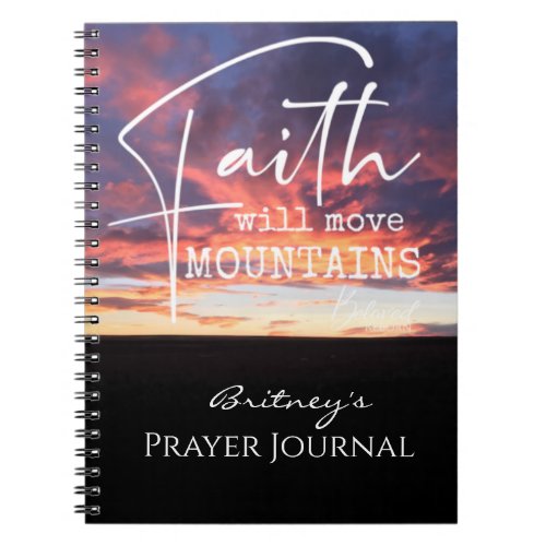 Faith Mountains Sunset Faith Prayer Journal