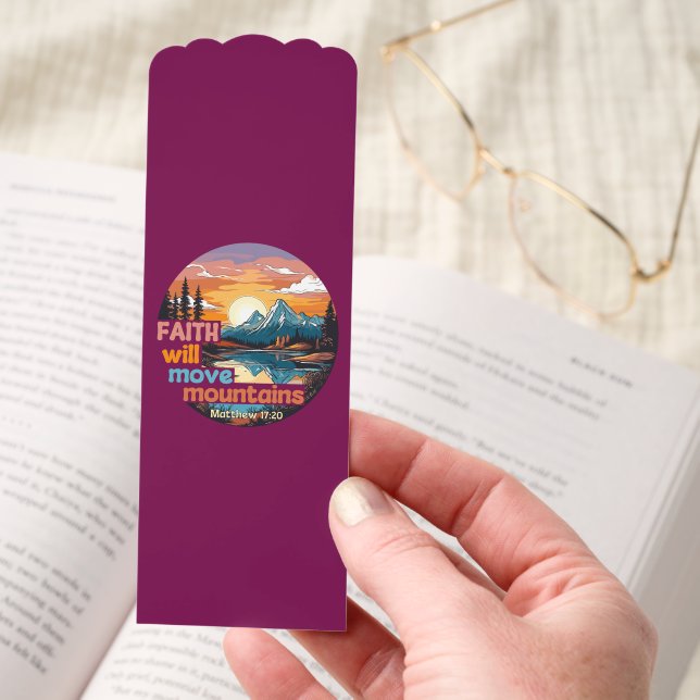 Faith Move Mountains Christian Design Bookmarks (Hand)