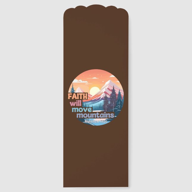 Faith Move Mountains Christian Design Bookmarks (Front)