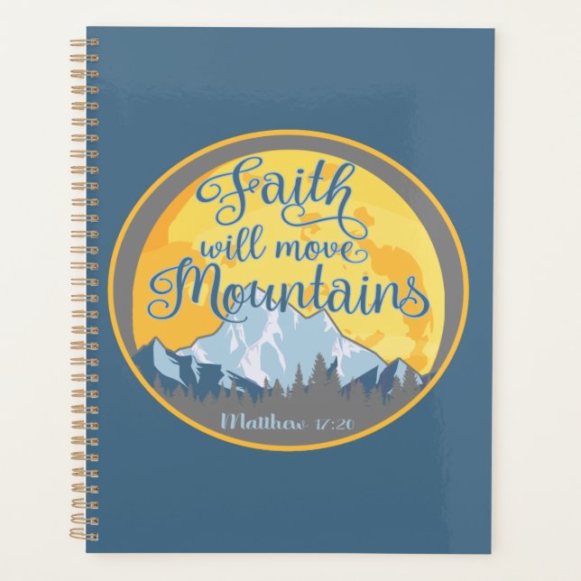 Faith Move Mountains Christian Design Planner (Front)