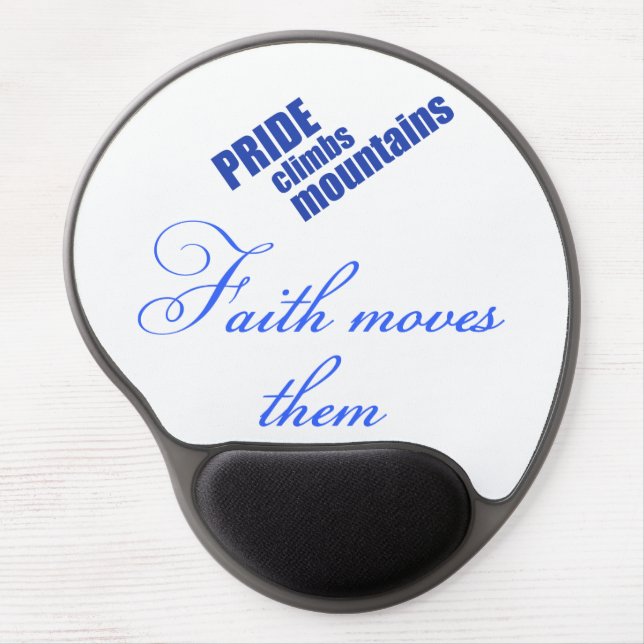 Faith Moves Mountains Christian Mousepad (Front)