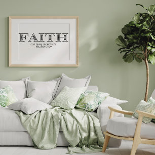 Faith Moves Mountains Christian Poster