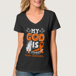 Faith My God Is Stronger Than Leukemia Awareness R T-Shirt