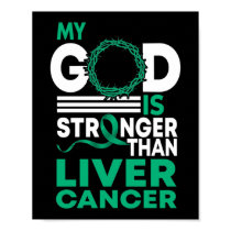 Faith My God Is Stronger Than Liver Cancer Poster