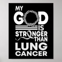 Faith My God Is Stronger Than Lung Cancer Poster