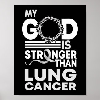 Faith My God Is Stronger Than Lung Cancer Poster