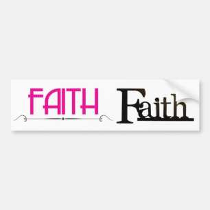 Faith Name Tags Bumper Sticker