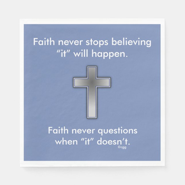Faith Never Napkins w/Blue Cross (Front)
