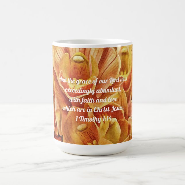 Faith Orchid Flowers and Scripture Mug (Center)