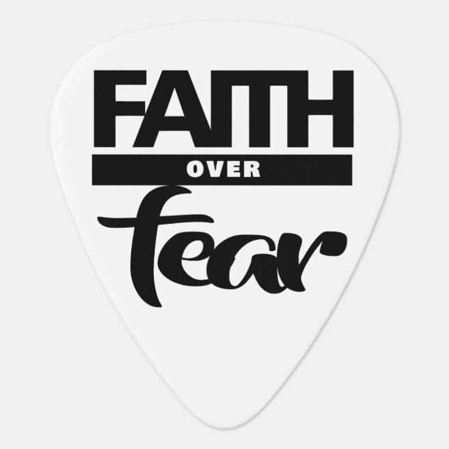 Faith Over Fea Guitar Pick (Front)