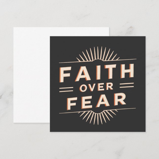 Faith Over Fear Advice Card (Front/Back)
