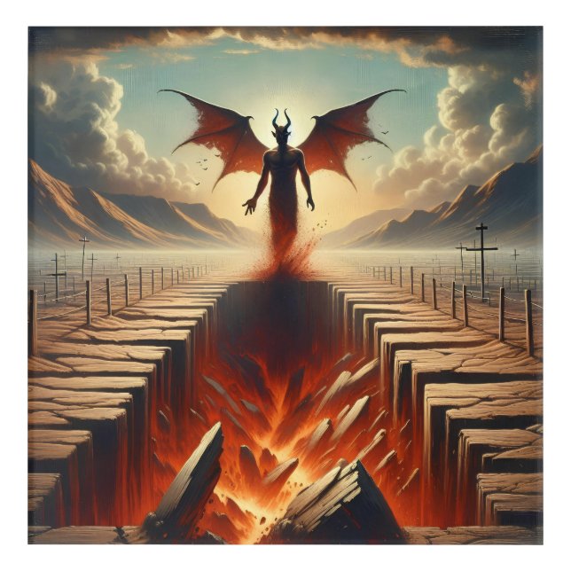 Faith Over Fear - Apocalyptic Landscape Acrylic Print (Front)