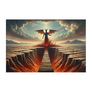 Faith Over Fear - Apocalyptic Landscape Acrylic Print