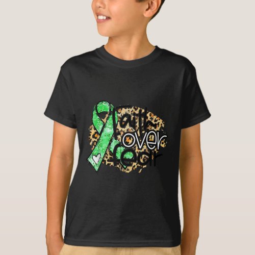 Faith Over Fear Awareness Leopard Bile Duct Cancer T_Shirt