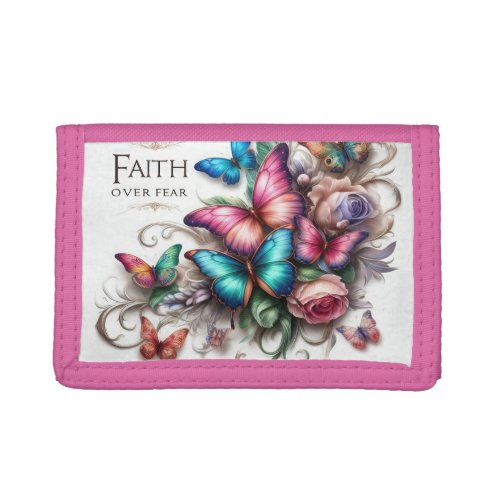  Faith Over Fear Beautiful Inspirational Wallet