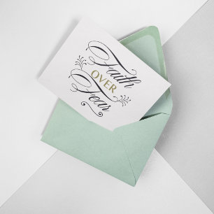 Faith Over Fear Bible Verse Motivational Note Card