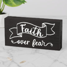 Faith Over Fear Black and White Farmhouse