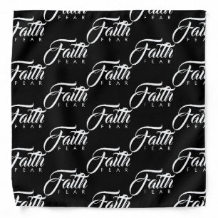 Faith Over Fear Black Bandana