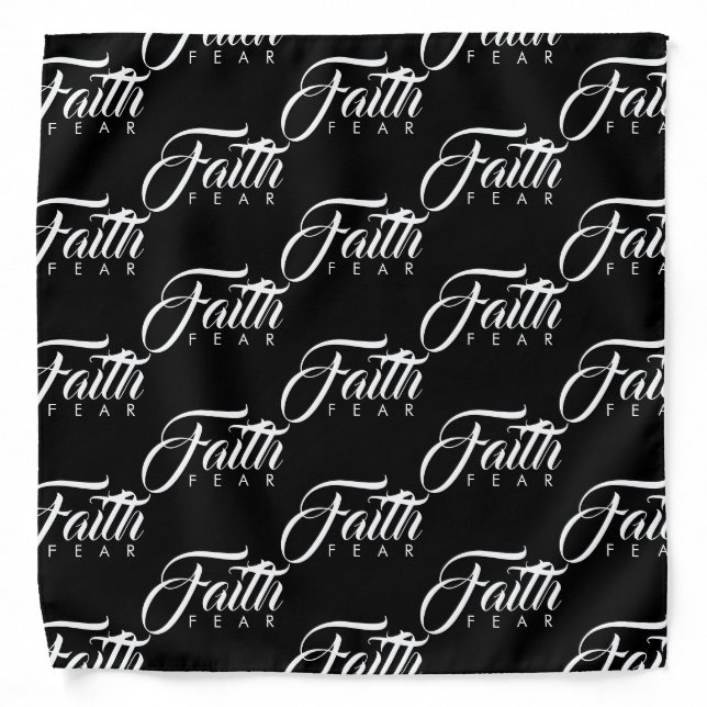 Faith Over Fear Black Bandana (Front)