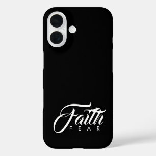 Faith Over Fear Black iPhone 16 Case