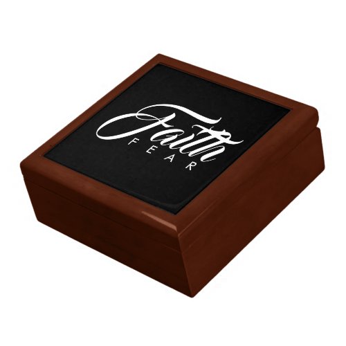 Faith Over Fear Black Gift Box