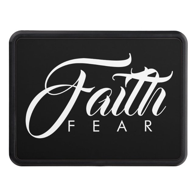 Faith Over Fear Black Hitch Cover (Front)