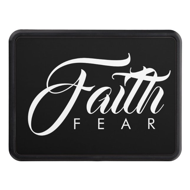 Faith Over Fear Black Hitch Cover (Front)